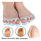 Separador Dedos Pie Silicona Marin Corrector Juanete Almohadilla Pack Blanco - Miniatura 5
