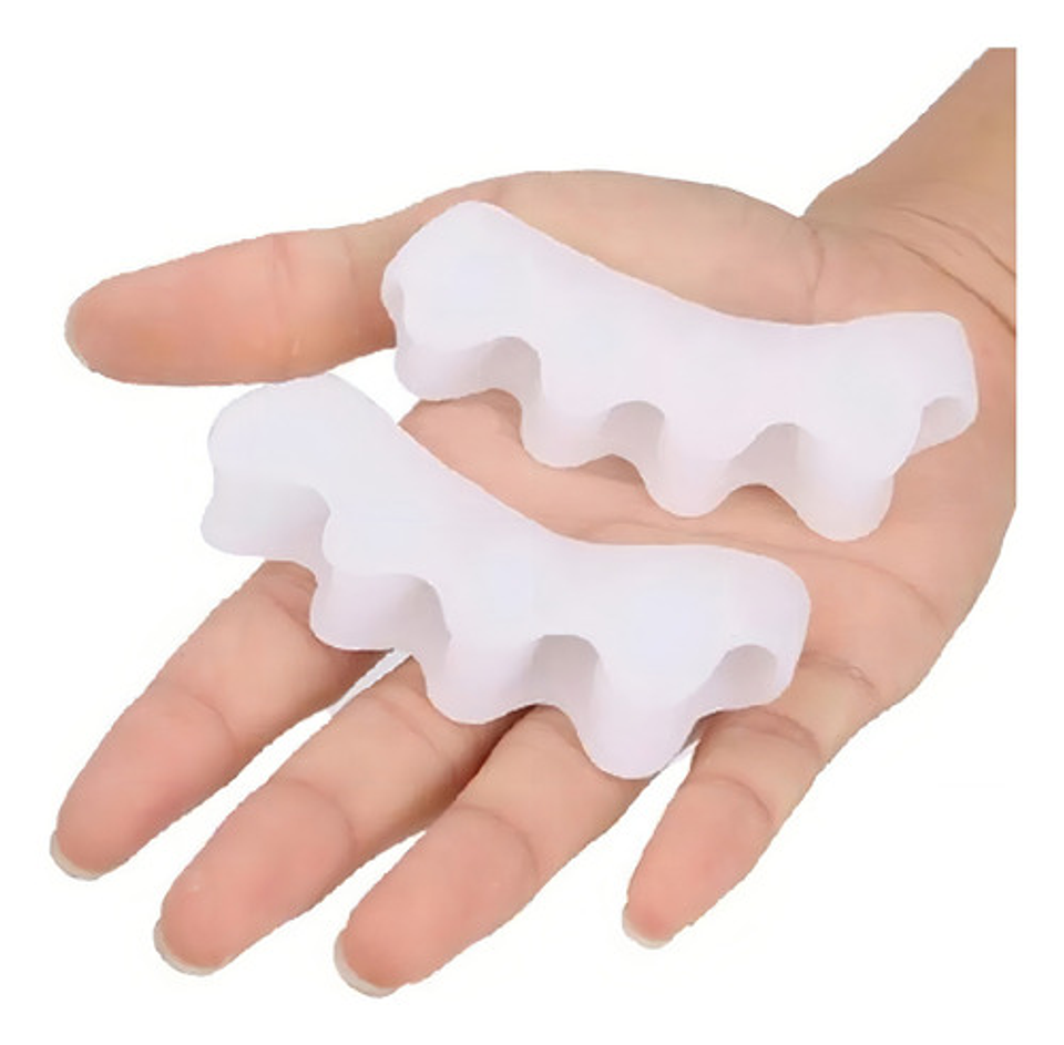 Separador Dedos Pie Silicona Marin Corrector Juanete Almohadilla Pack Blanco 7