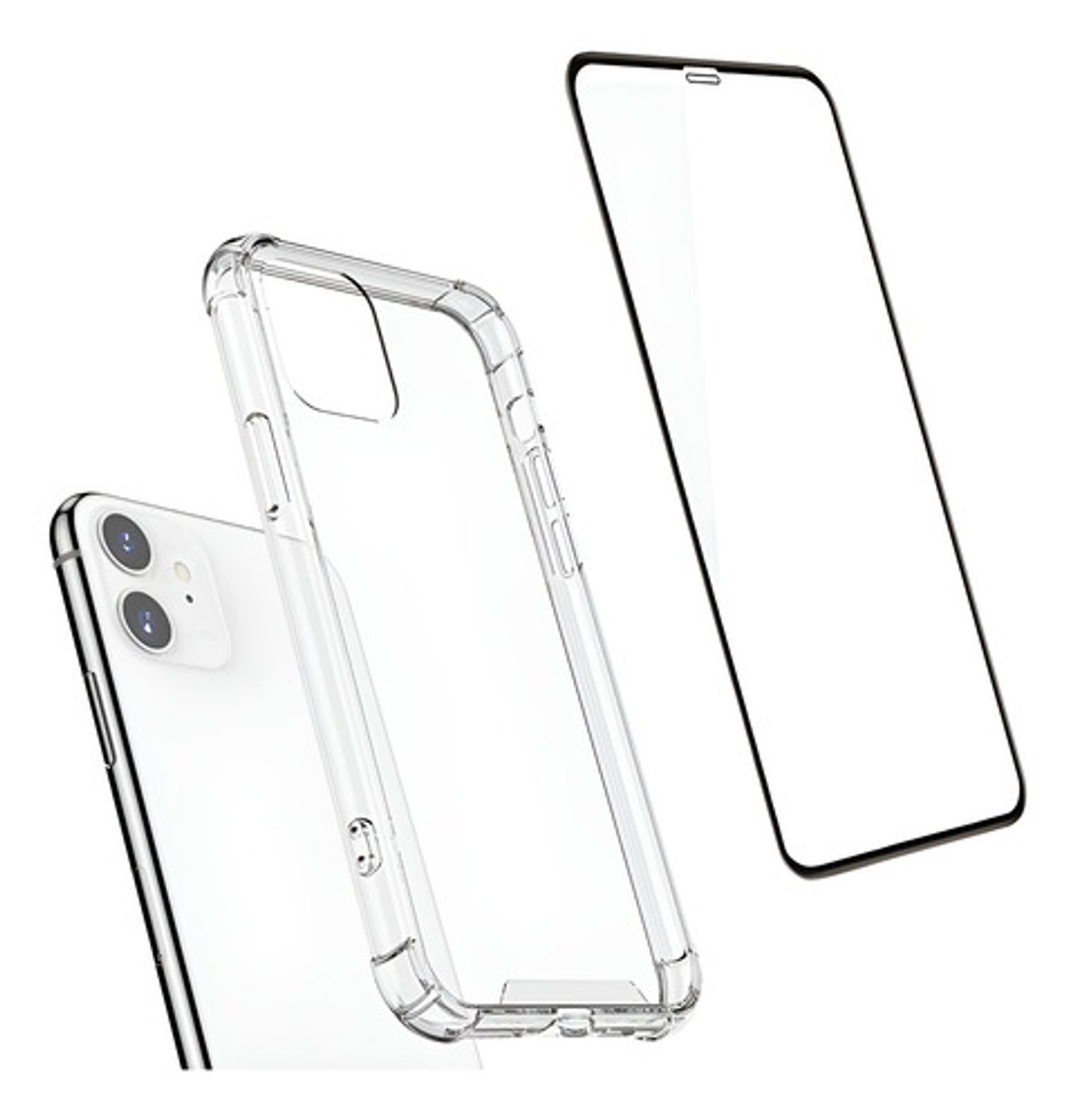 Kit Carcasa Para  iPhone 11 Antigolpes + Lamina De Vidrio 1