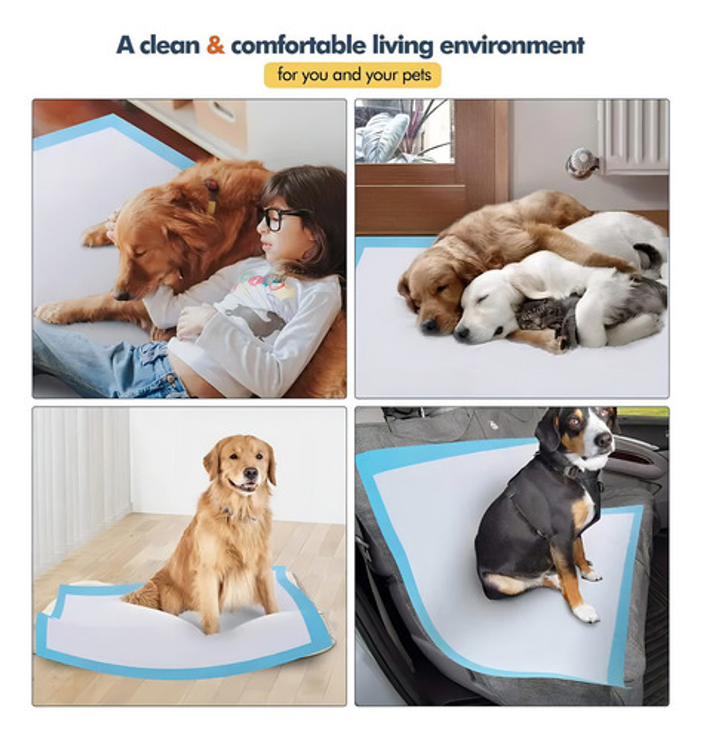 100 Pañales Tipo Sabanillas Desechable Mascotas Perros 45cm 7