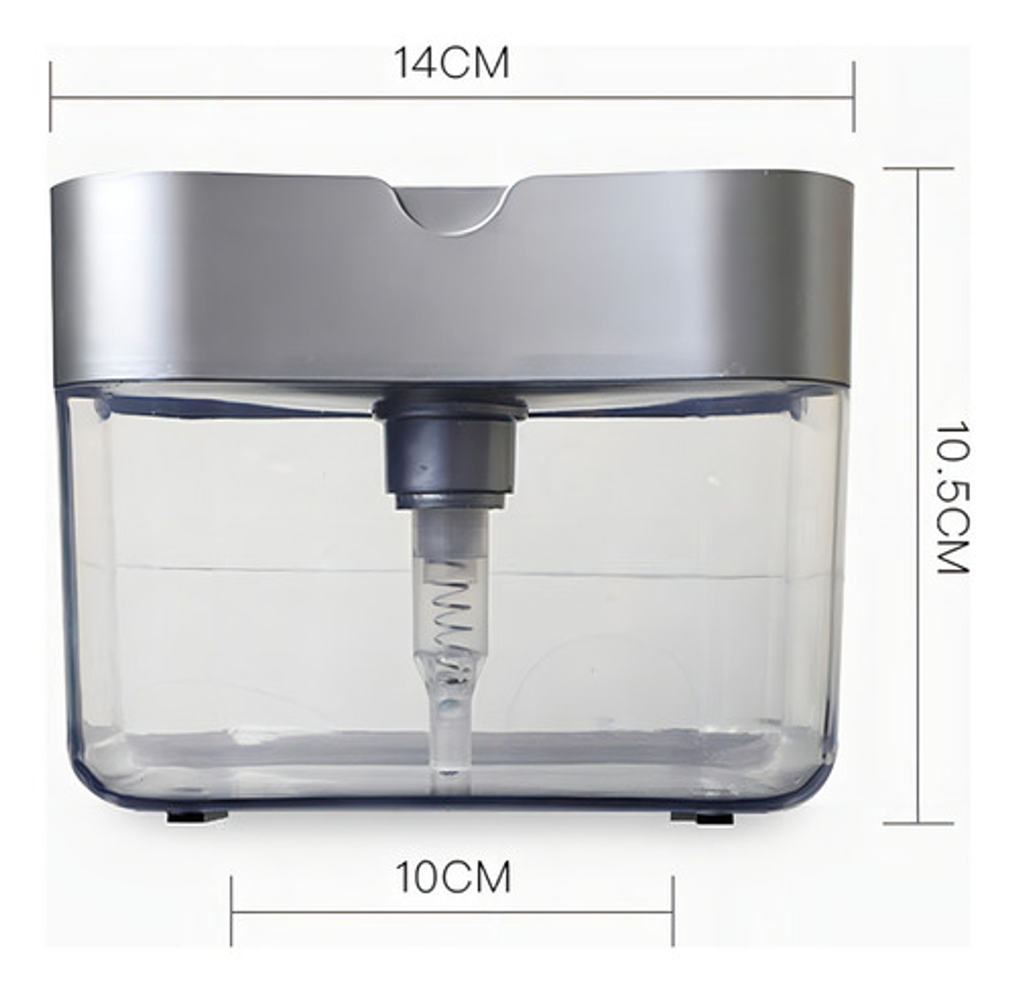 Dispensador Jabón Líquido Ekipofertas Manual Sobre Mesa Negro 385ml 6