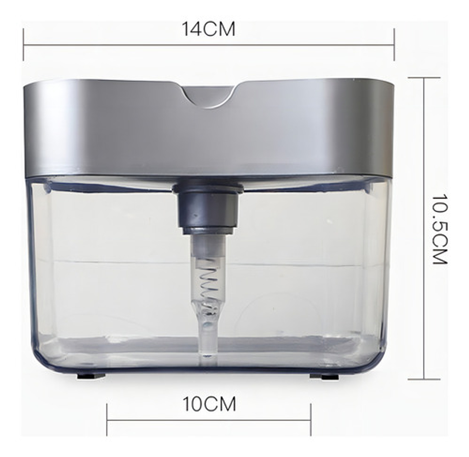 Dispensador Jabón Líquido Ekipofertas Manual Sobre Mesa Negro 385ml 6