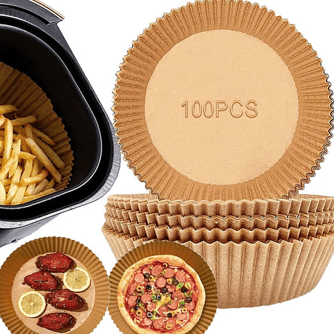 Forro De Papel Desechable Horno Para Freidora De Aire 100pzs