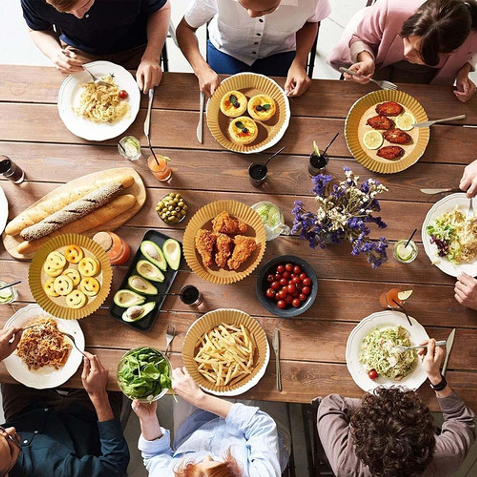 Forro De Papel Desechable Horno Para Freidora De Aire 100pzs 7