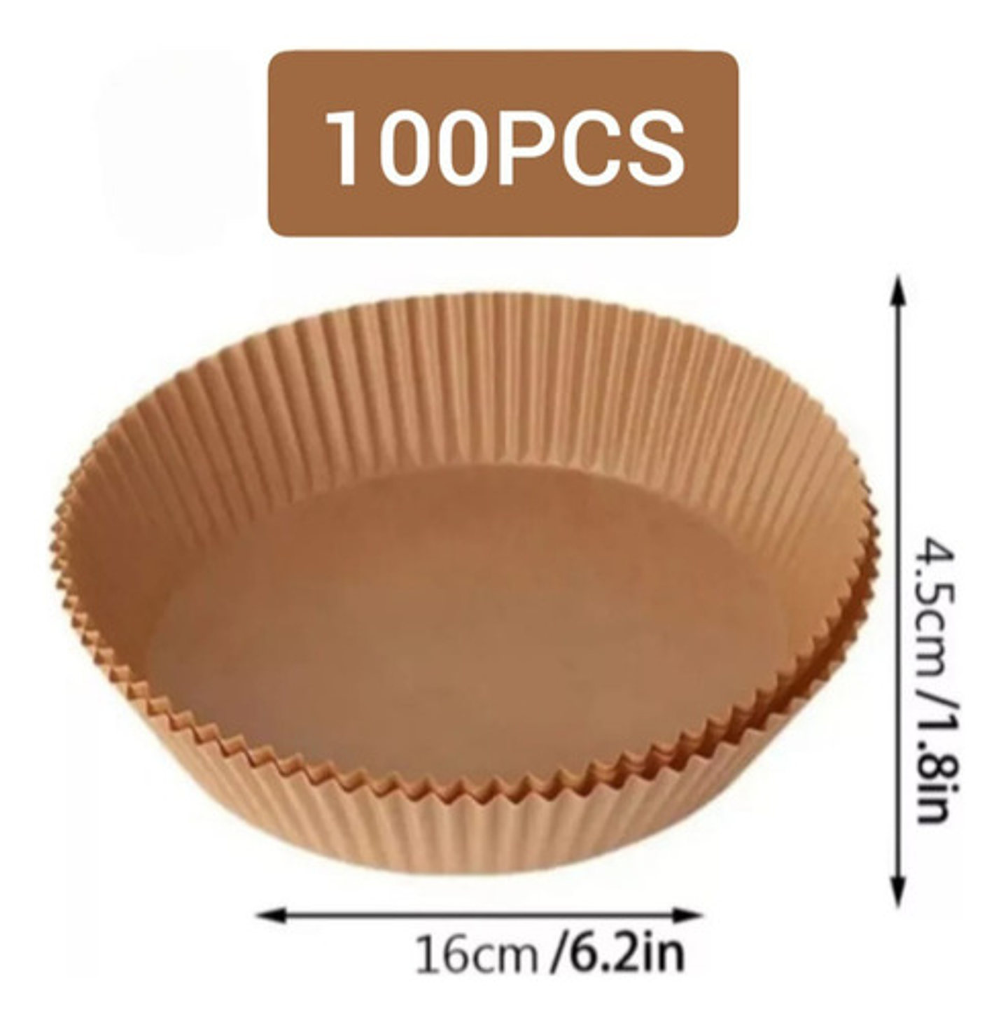 Forro De Papel Desechable Horno Para Freidora De Aire 100pzs 12