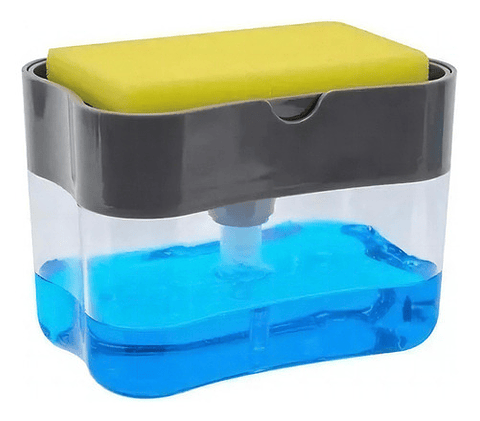 Caja Dispensadora De Jabón Líquido + Esponja Cocina Lavaloza