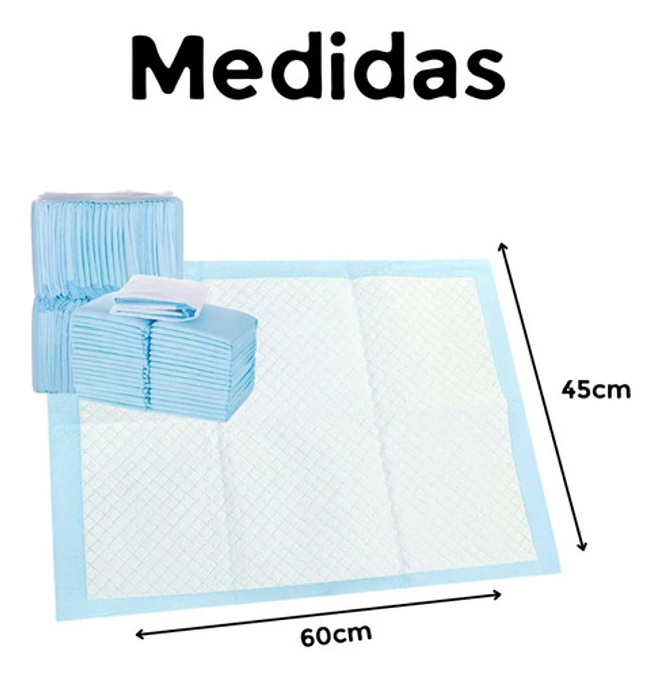 100 Pañales Tipo Sabanillas Desechable Mascotas Perros 45cm 2