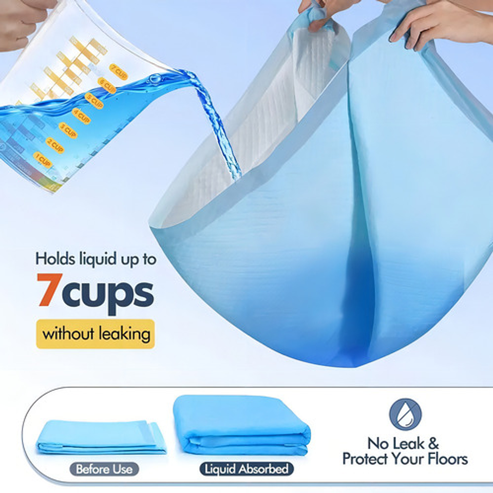 100 Pañales Tipo Sabanillas Desechable Mascotas Perros 45cm 5