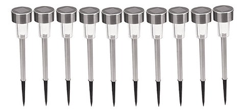 Pack X10 Focos Solar Antorcha Jardín Decoración Luz Cálida