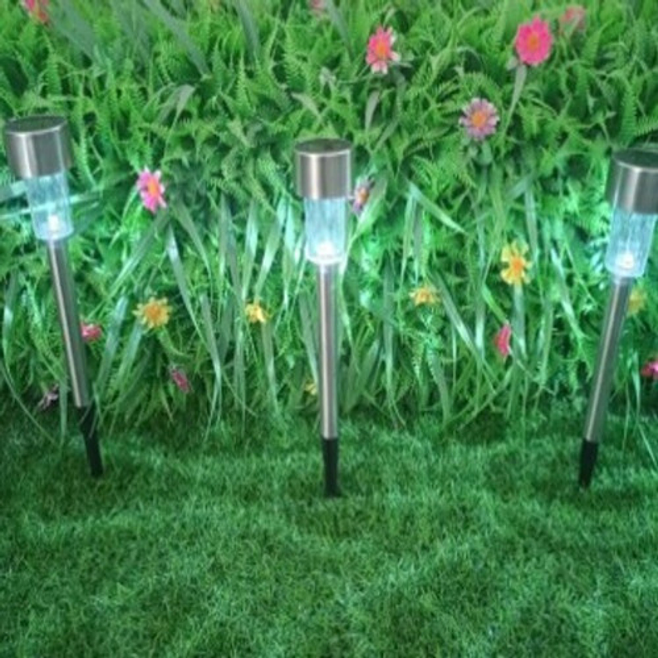 Pack X10 Focos Solar Antorcha Jardín Decoración Luz Cálida 6