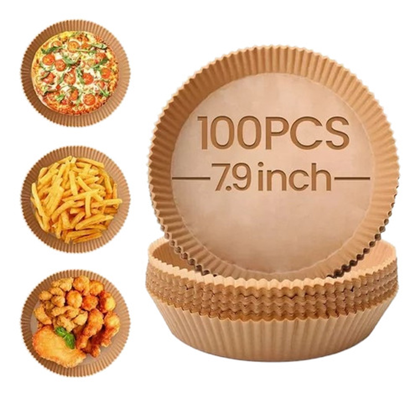 Forro De Papel Antiadherente Para Freidora De Aire, 100pzs 1