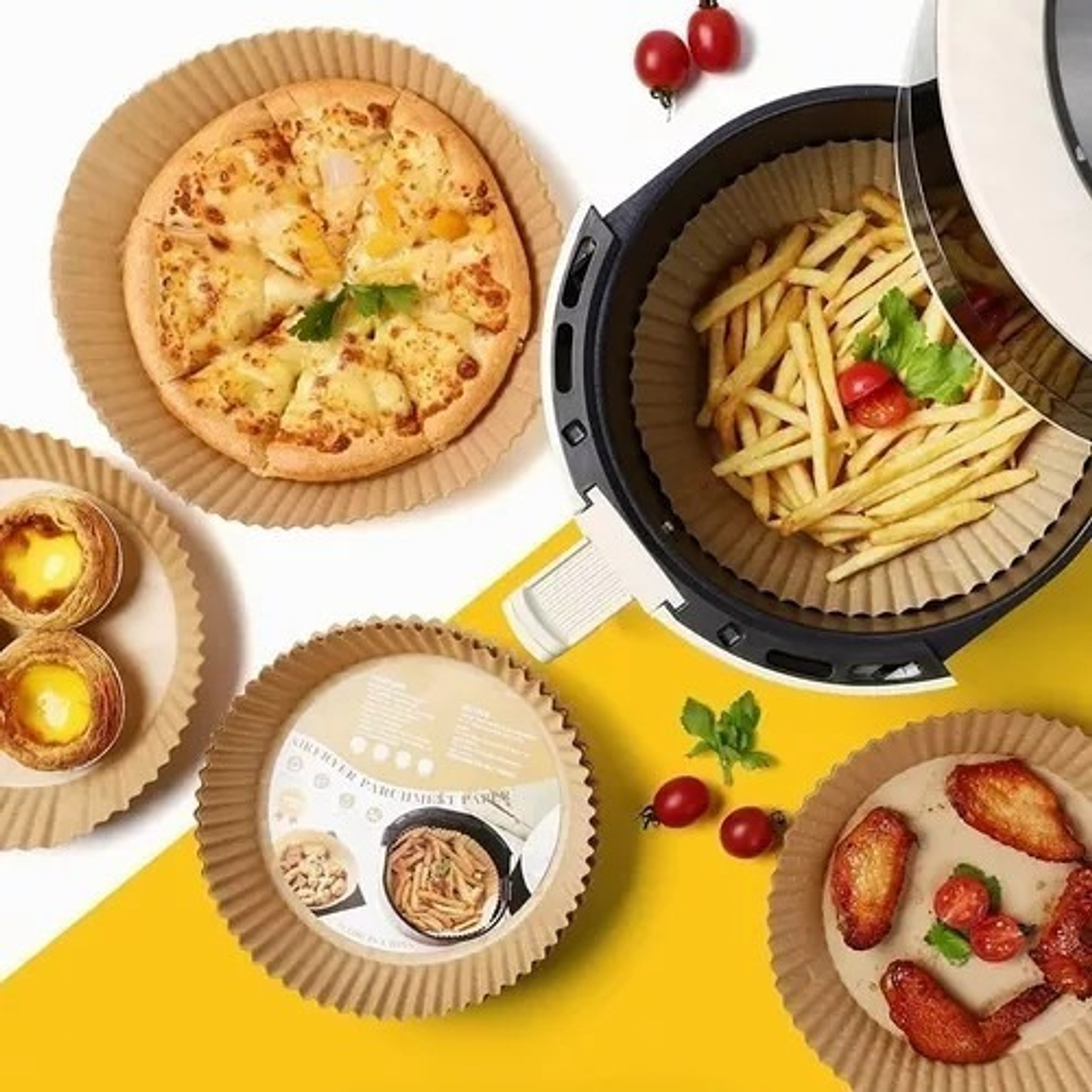 Forro De Papel Antiadherente Para Freidora De Aire, 100pzs 3