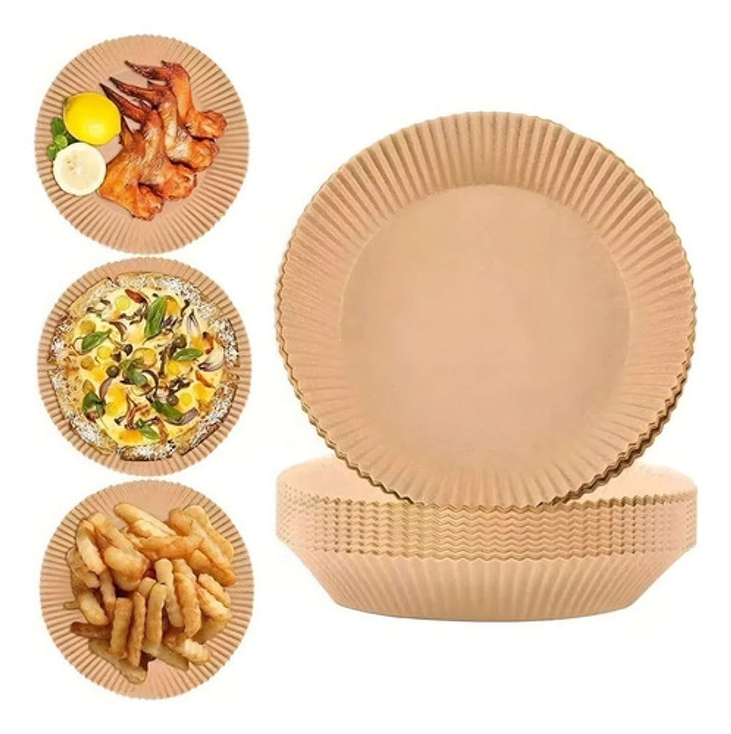 Forro De Papel Antiadherente Para Freidora De Aire, 100pzs 4