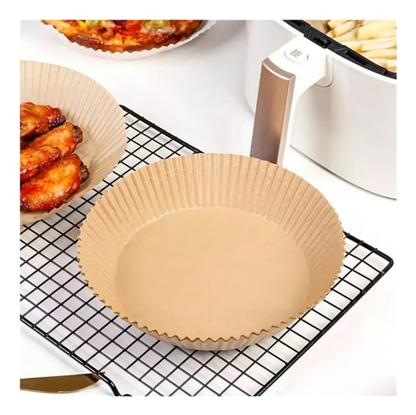 Forro De Papel Antiadherente Para Freidora De Aire, 100pzs 7