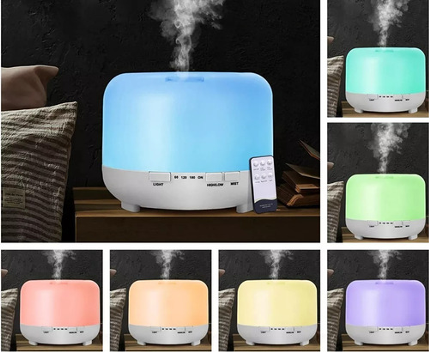 Humidificador Ultrasonico Humificador Aire Difusor 500ml Col 2