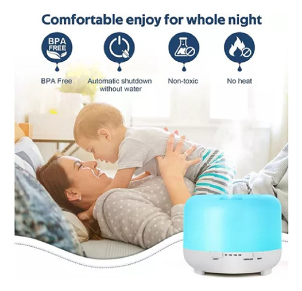 Humidificador Ultrasonico Humificador Aire Difusor 500ml Col 5