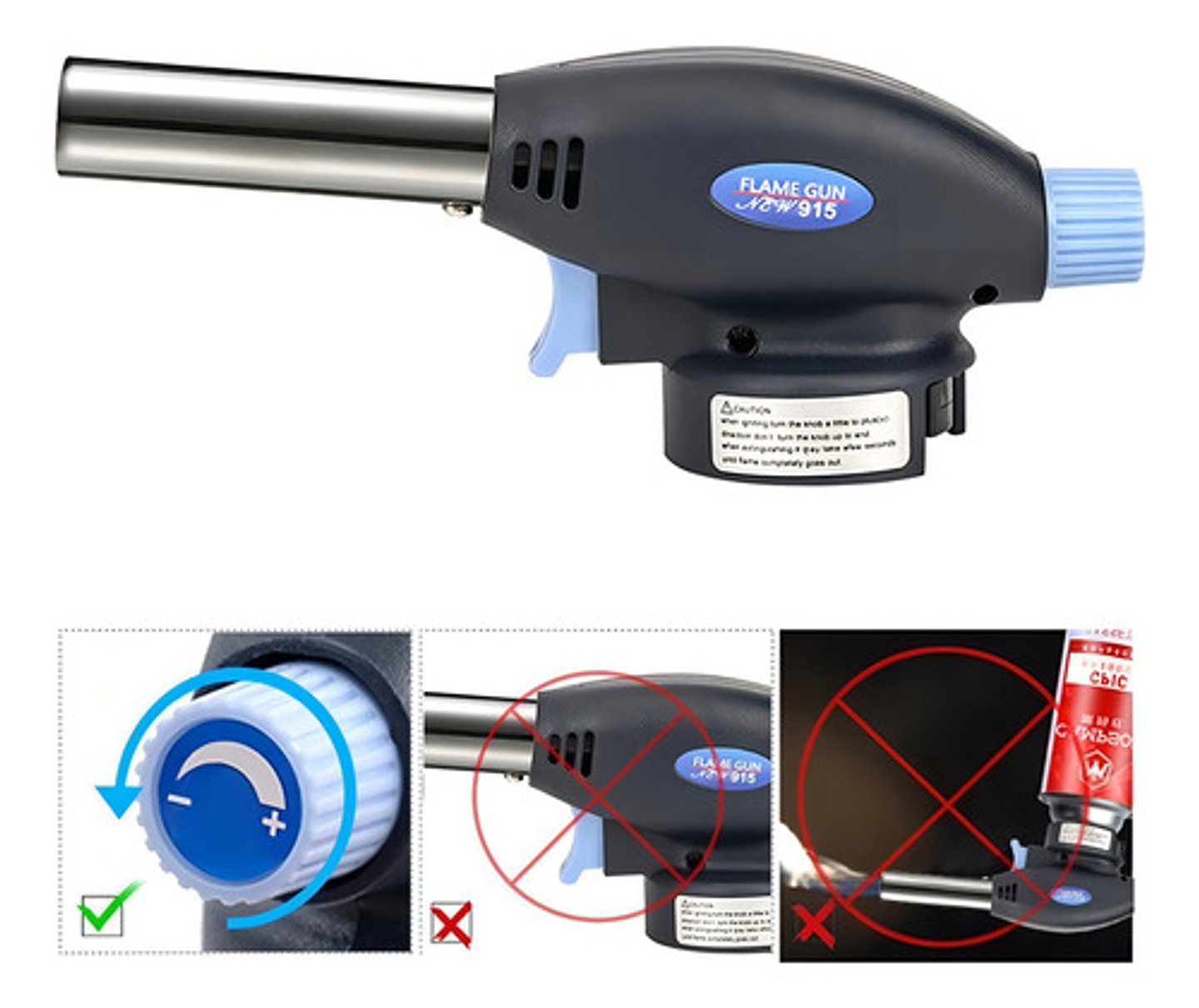 Soplete Gas Butano Fg915 Electrónico Repostería Y Soldadura 1300°c 3