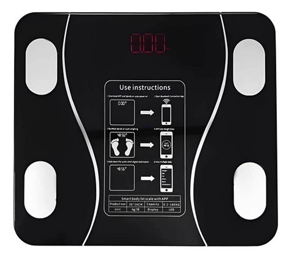 Peso Báscula Digital Balanza Bluetooth Inteligente Pesa Baño 1