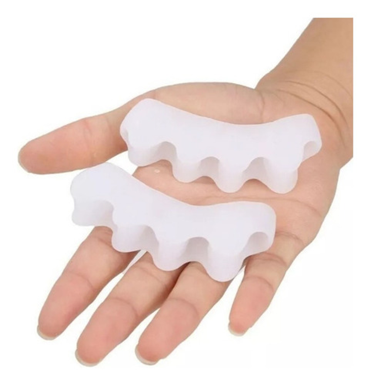 Pack X2 Separador De Dedos Ortopédico Color Blanco Talla Est 2