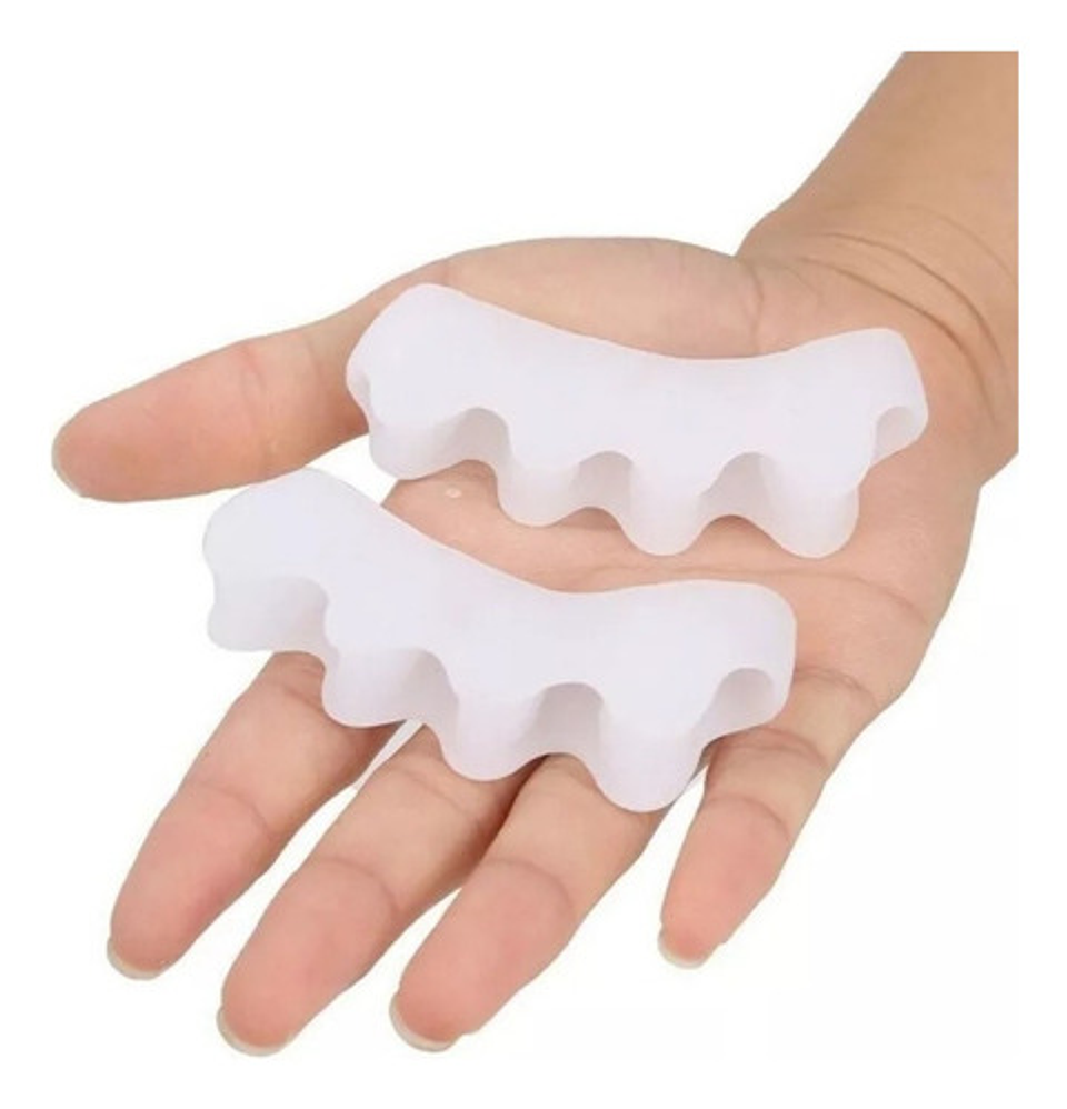 Pack X2 Separador De Dedos Ortopédico Color Blanco Talla Est 2