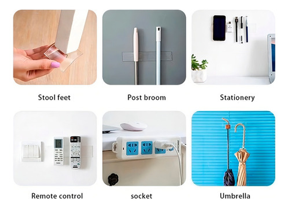 Cinta Doble Faz Nano Gel Reutilizable 3m Transparente J.h. Company 11