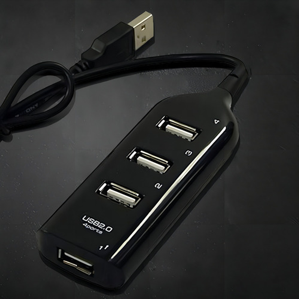 Hub Usb 2.0 De 4 Puertos De Alta Velocidad 10