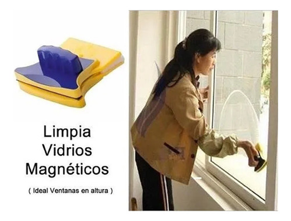 Limpiador De Vidrios Seguro Magnético Imán 4