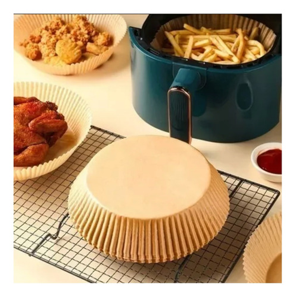 Forro Freidora De Aire Papel Mantequilla 20cm Molde Antiadhe 2
