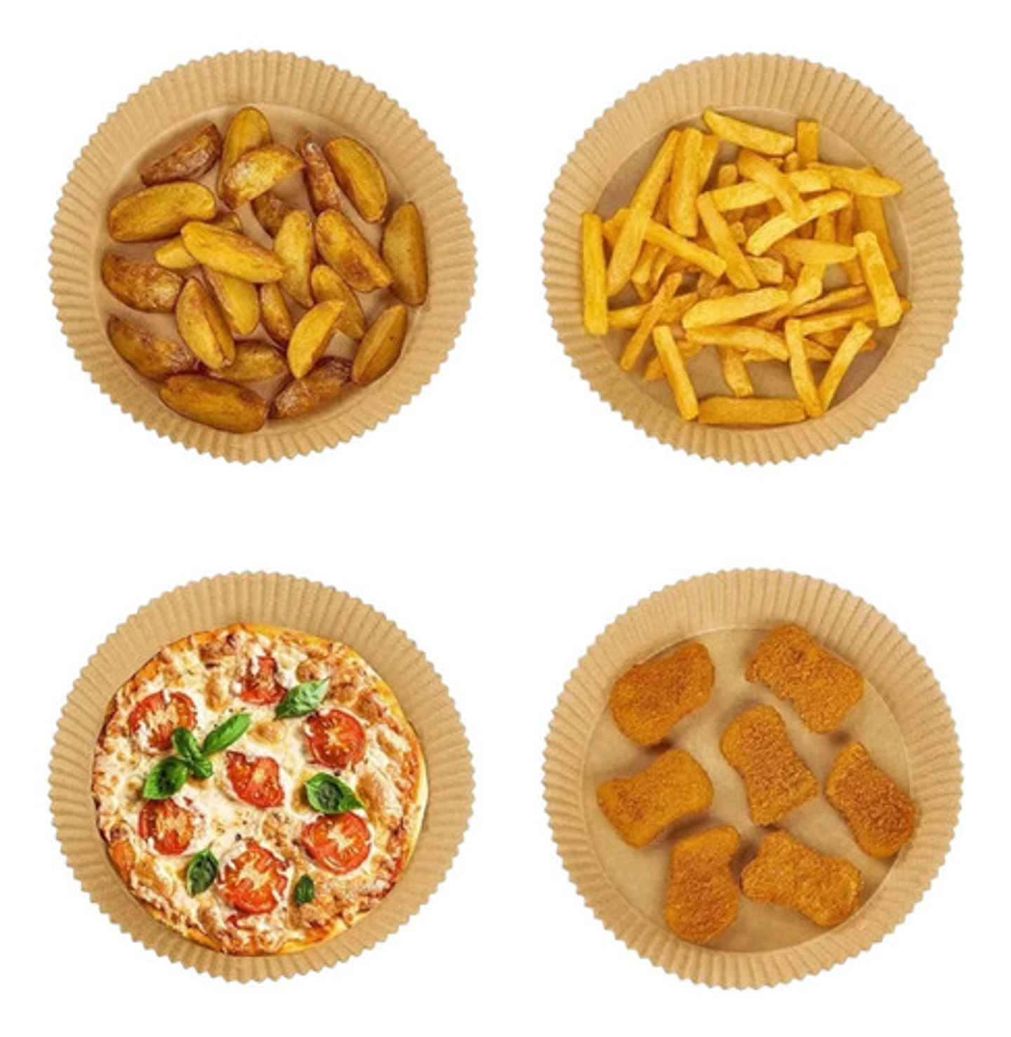 Forro Freidora De Aire Papel Mantequilla 20cm Molde Antiadhe 3