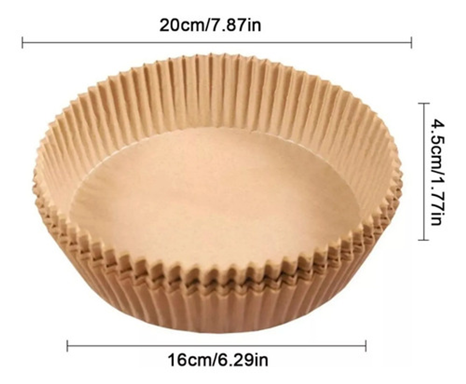 Forro Freidora De Aire Papel Mantequilla 20cm Molde Antiadhe 5