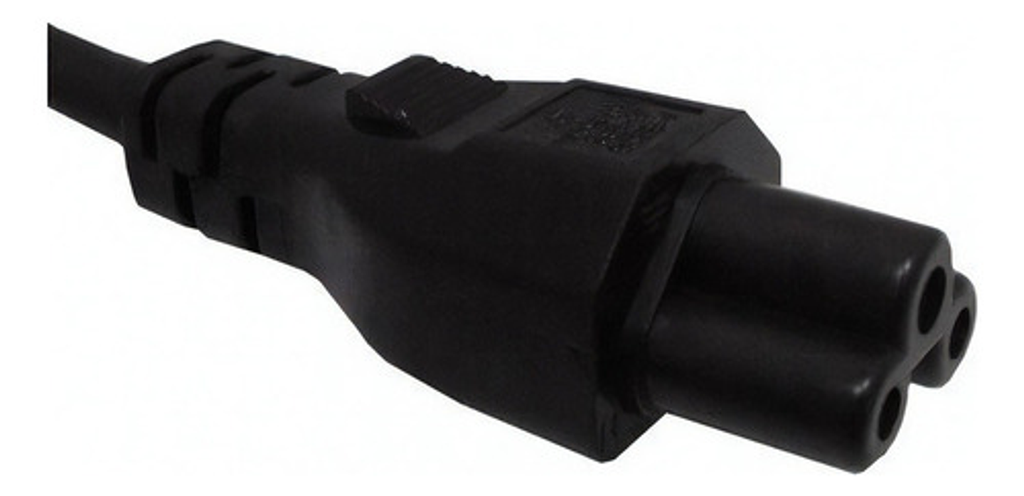Cable Fuente Poder Tipo Trebol Pc Cargador 1.5 Mts Color Neg 2