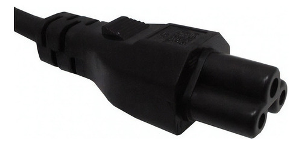Cable Fuente Poder Tipo Trebol Pc Cargador 1.5 Mts Color Neg 2