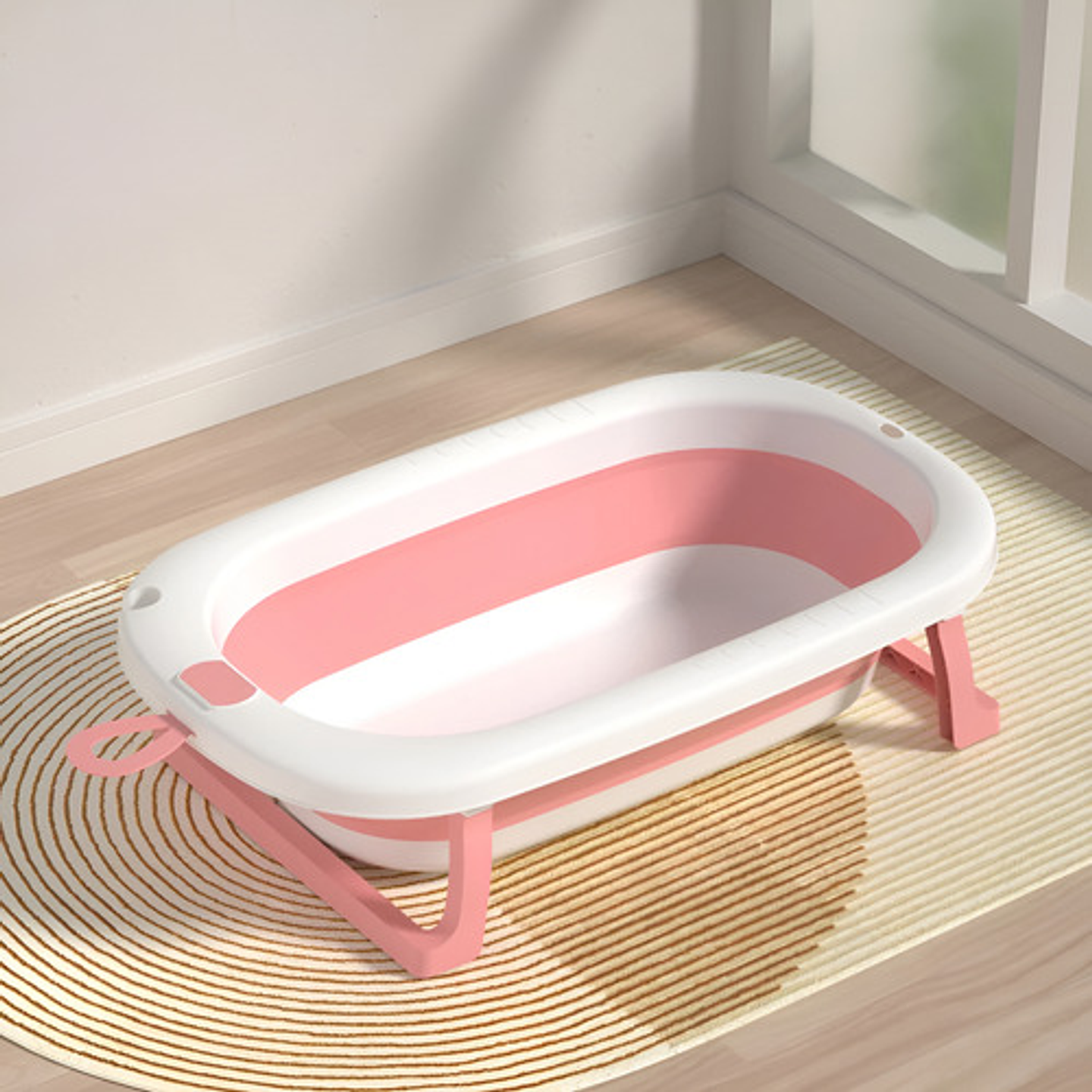 Tina Bañera Para Bebe Con Termometro + Cojín (0 -  36 Meses) 1