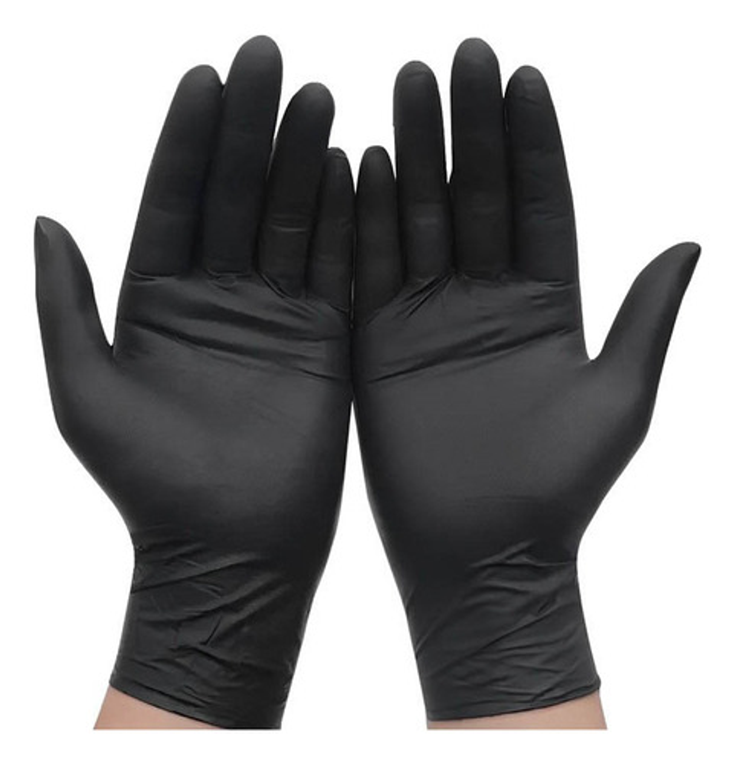 Guantes De Nitrilo Negros Dedos Texturizados (caja 100 Uds) 3