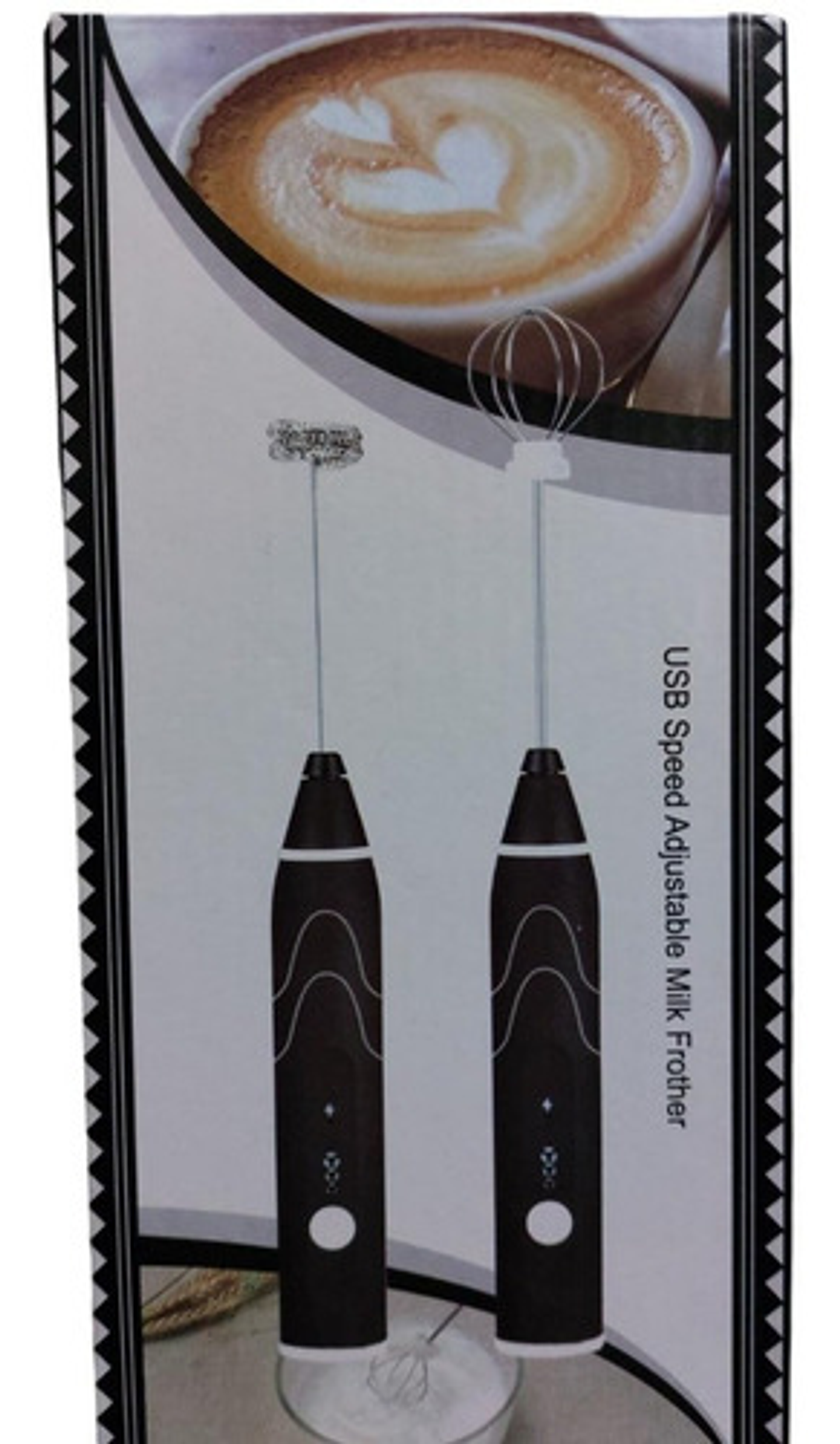 Mini Batidor Revolvedor De Café Y Espuma Leche Recargable Color Negro Frecuencia 1200 5