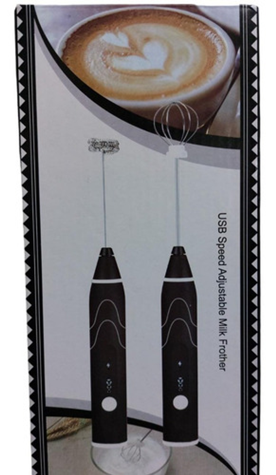 Mini Batidor Revolvedor De Café Y Espuma Leche Recargable Color Negro Frecuencia 1200 5