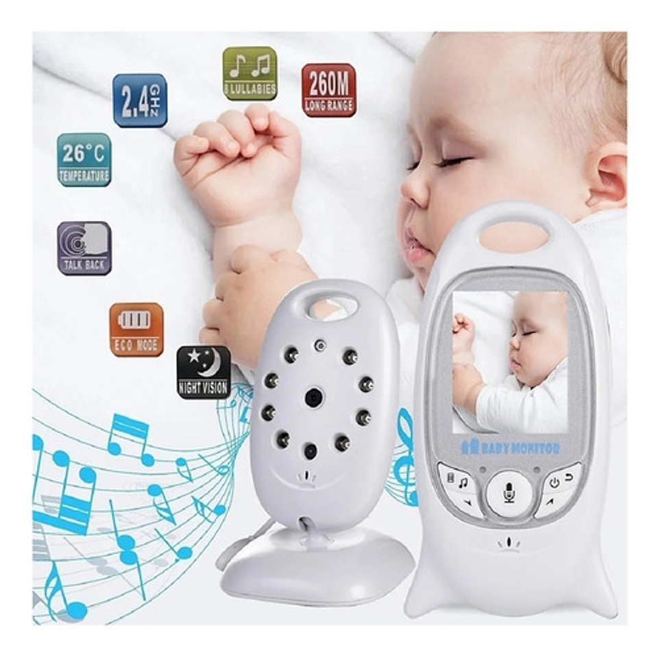 Monitor Bebé Video Baby Vb601 Cámara Con Pantalla Visión Nocturna 2