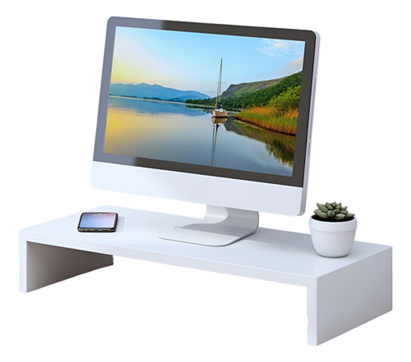 Elevador De Monitor Armable Madera Escritorio Oficina Organizador De Escritorio Armable 1