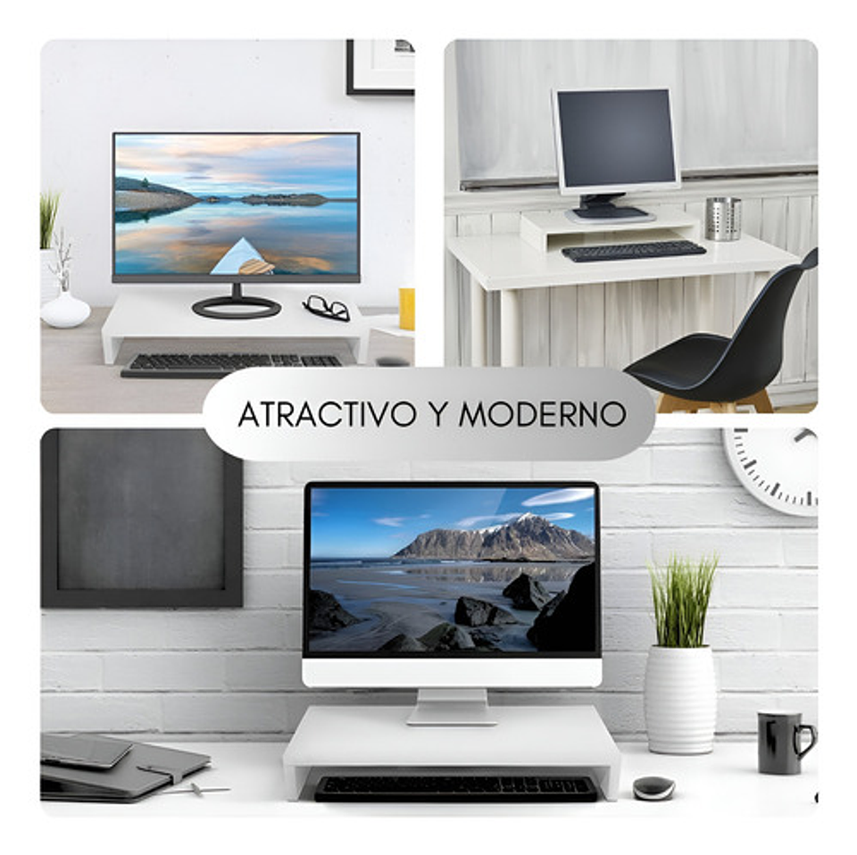 Elevador De Monitor Armable Madera Escritorio Oficina Organizador De Escritorio Armable 6