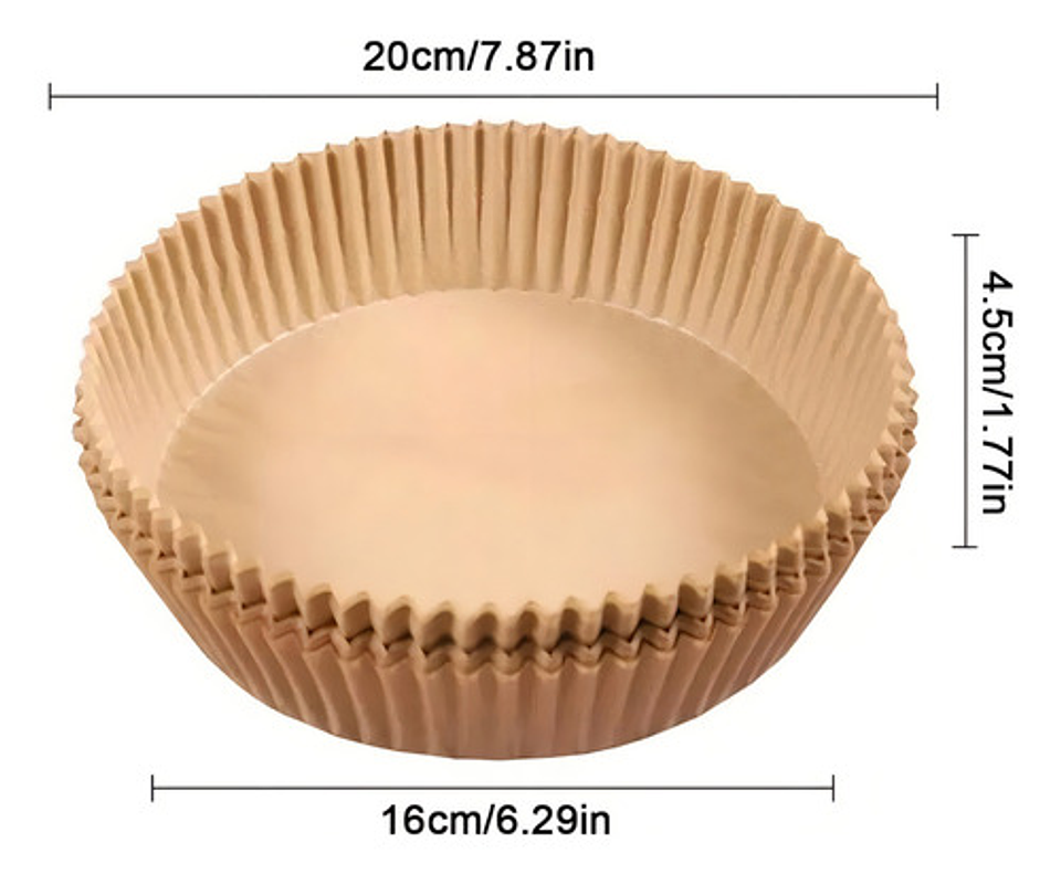 Forro Freidora De Aire Papel Mantequilla 20cm Molde Antiadhe 5