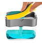 Dispensador De Jabón Liquido Soap Pump Botón 385ml Esponja Cocina Referencial - Miniatura 2