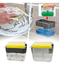 Dispensador De Jabón Liquido Soap Pump Botón 385ml Esponja Cocina Referencial - Miniatura 6