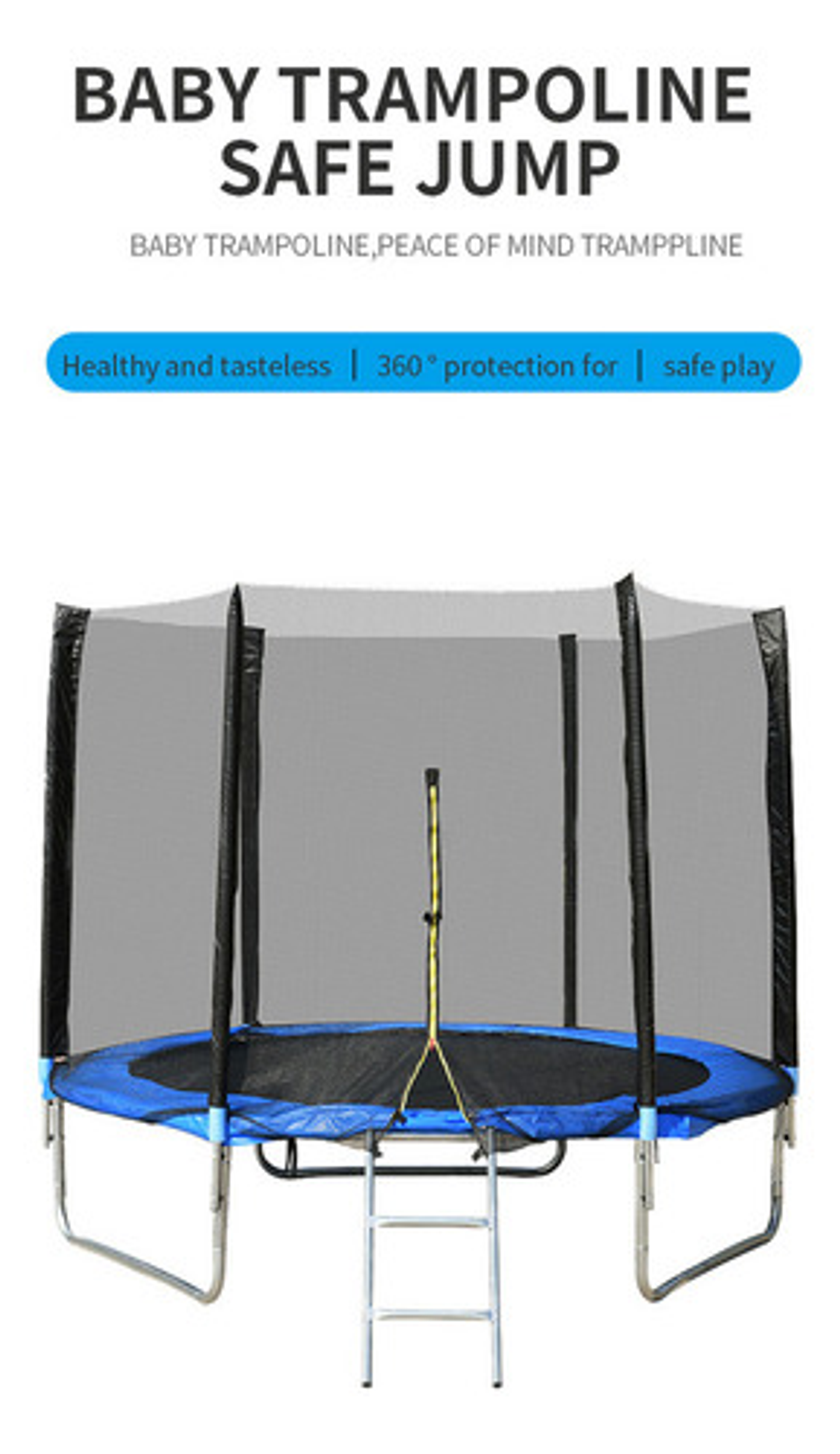 Cama Elástica Trampolín Exterior Con Malla 2.2 X 1.8 M 3