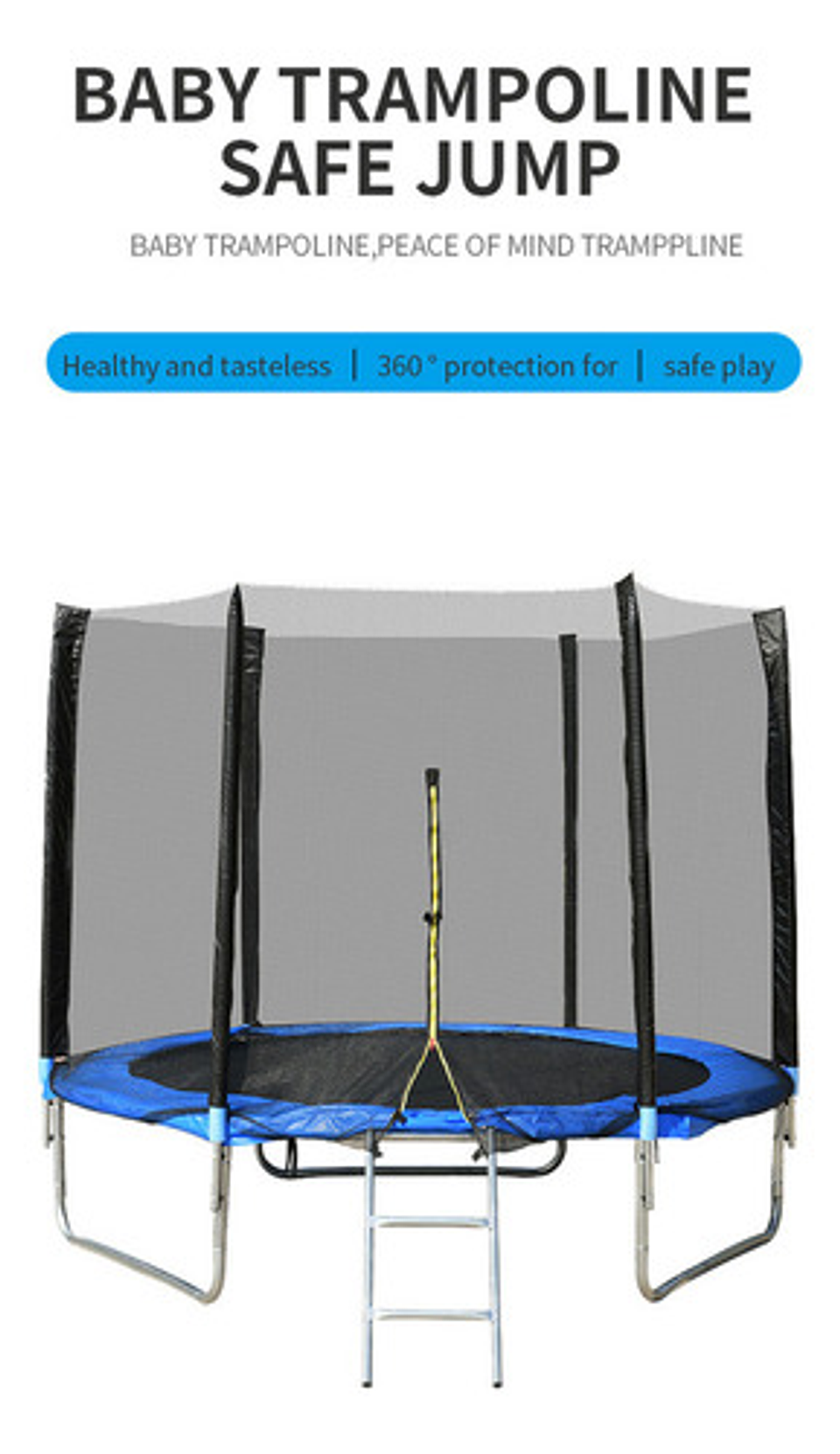 Cama Elástica Trampolín Exterior Con Malla 2.2 X 1.8 M 3