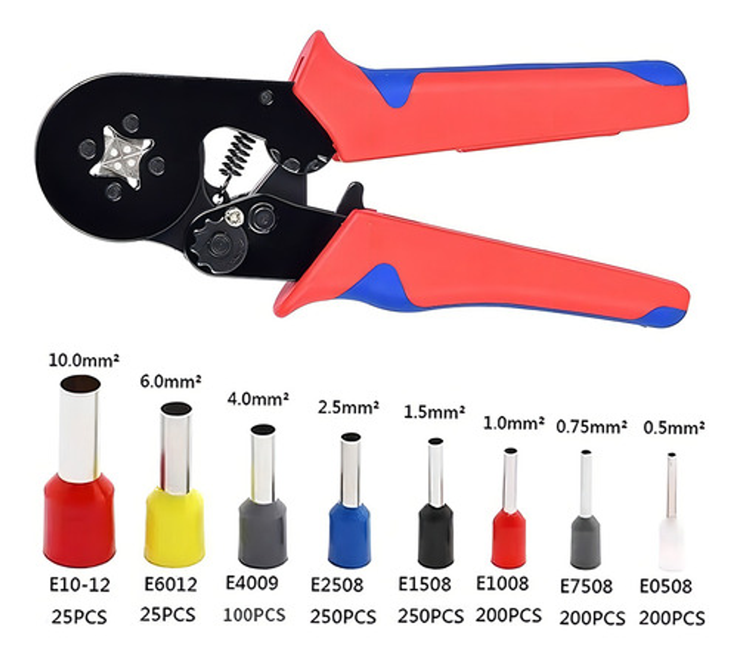 Set Alicate Crimpador + 1200 Terminales Alicates Crimpadora 2