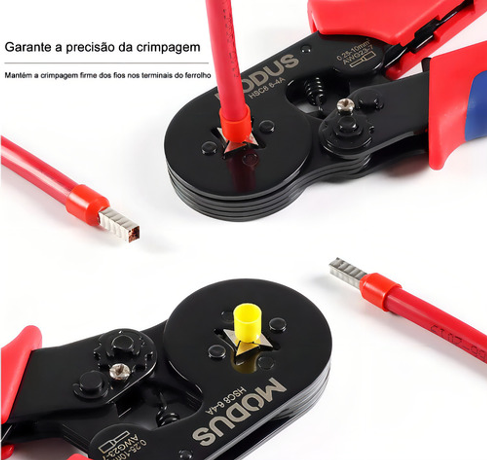 Set Alicate Crimpador + 1200 Terminales Alicates Crimpadora 10