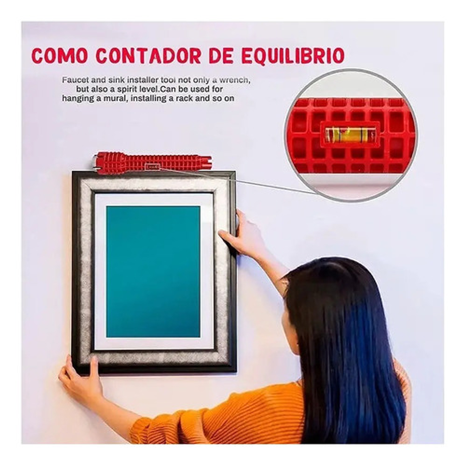 Llave Inglesa Llave Gasfiter Llave Dado Hexagonal Francesa Color Roja Rojo 8