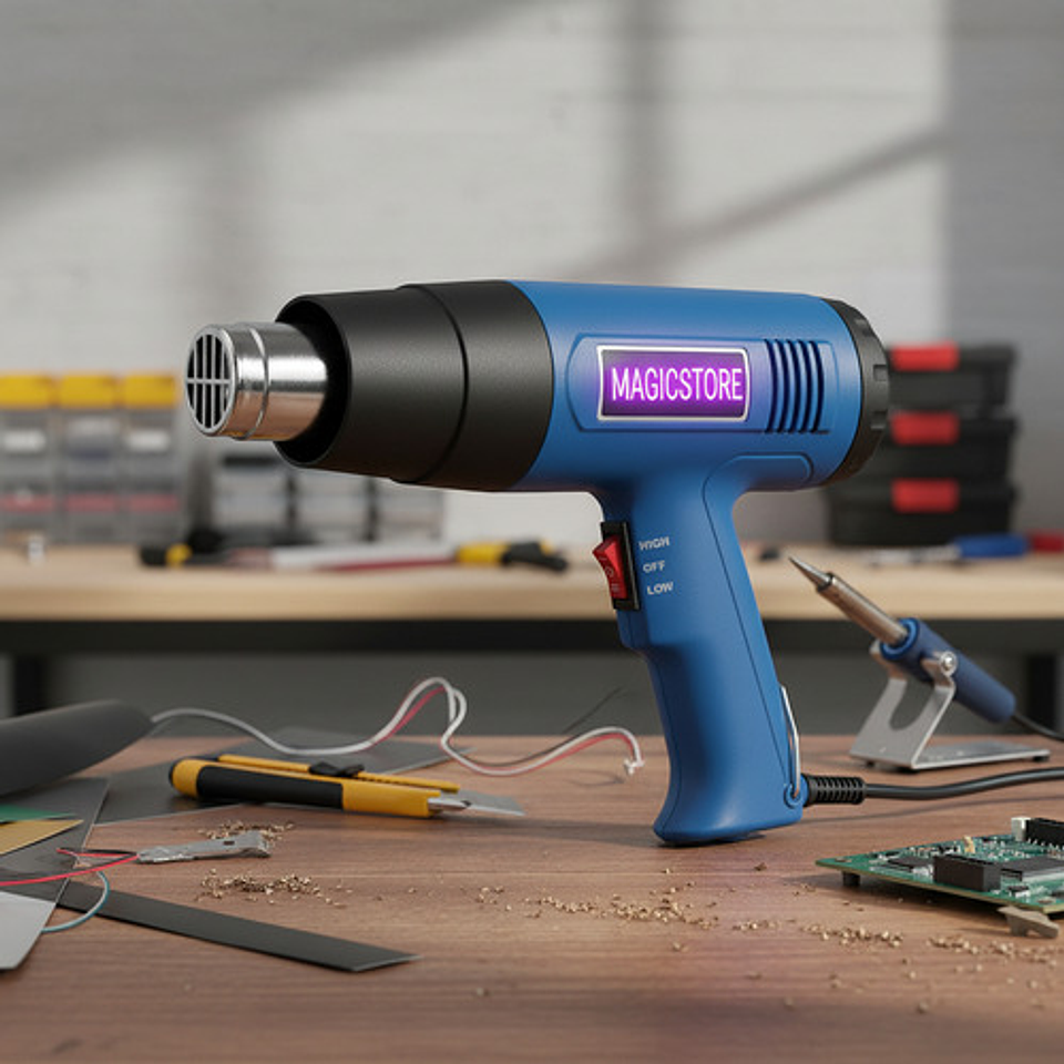 Pistola De Calor Aire Caliente 2000w 300-520 °c Magicstore Azul 1