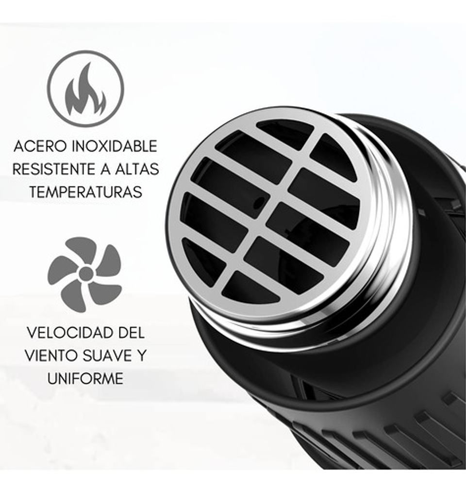 Pistola De Calor Aire Caliente 2000w 300-520 °c Magicstore Azul 7