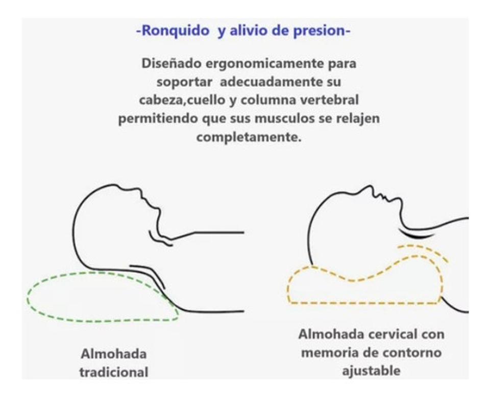 Almohada Ortopédica  Cervical Terapéutica Con Memoria Cuello 5